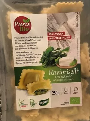 Ravioriselli Epinard 250G Au Riz Complet Vegan Puris Bio , code 8032754340608