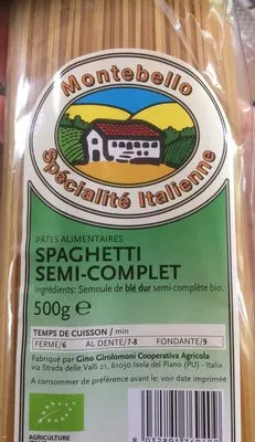 Spaghetti Semi-Complet Montebello 500 g e, code 8032891769409