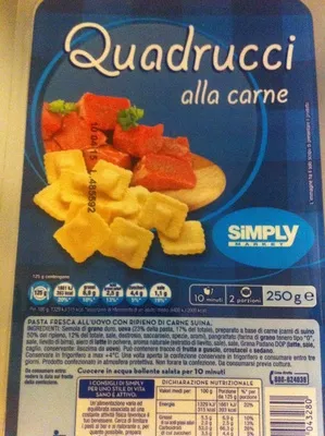 Quadrucci alla carne Simply 250 gr., code 8033209043280