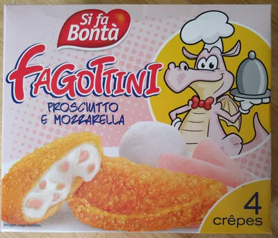 fagottini prosciutto e mozzarella si fa bontà, sia, società Italiana alimenti 250 g, code 8033520531008