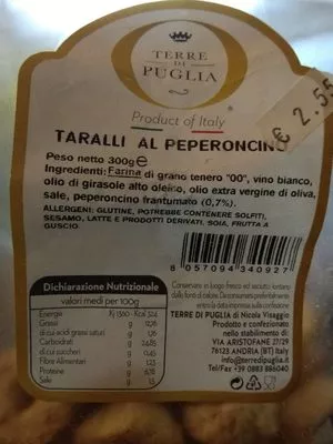 Taralli al peperoncino Terre Di Puglia , code 8057094340927