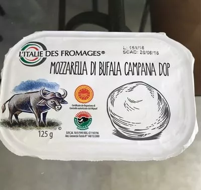 Mozzarella Di Bufala Campana Dop L'Italie des Fromages 125 g, code 8059070742183