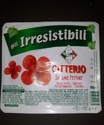 Citterio Salame Fettine Citterio 60g, code 80640165