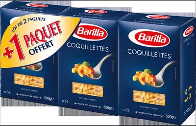 Lot pâtes Coquillettes x3 Barilla 1500 g, code 8076809573283