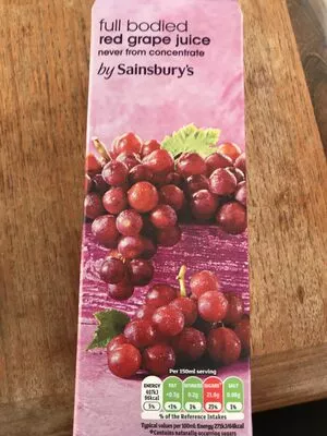 Red grape juice Sainsbury,  By Sainsbury's,  Sainsbury's 1 litre, code 81545162