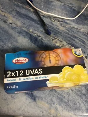 Uvas en almíbar Videca 2 x 115 g, code 8410037000027