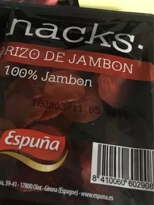 Chorizo De Jamon Espuña Snacks 50GR Espuña , code 8410060602908