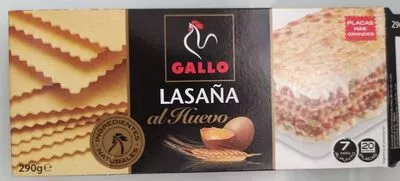 Lasaña al huevo Gallo 290 g, code 8410069016881