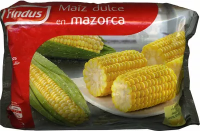 Maíz dulce en mazorca congelado "Findus" Findus 400 g (4 medias mazorcas), code 8410073000500