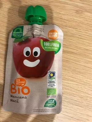 Bolsita de manzana ecológica fruta sin gluten bolsita Mi Menú 100 g, code 8410087605814