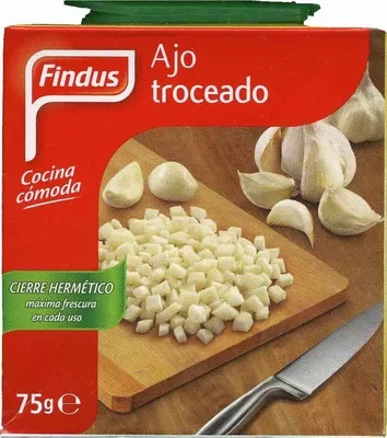 Ajo troceado congelado natural Findus 75 g, code 8410092126120