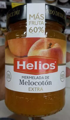 Mermelada extra de melocotón de fruta sin gluten Helios 340 g, code 8410095001851