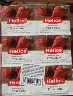 Mermelada de fresa extra Helios 25 g, code 8410095003503