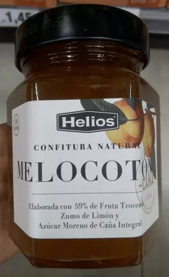 Confitura natural de melocotón con de fruta y Helios 330 g, code 8410095507001