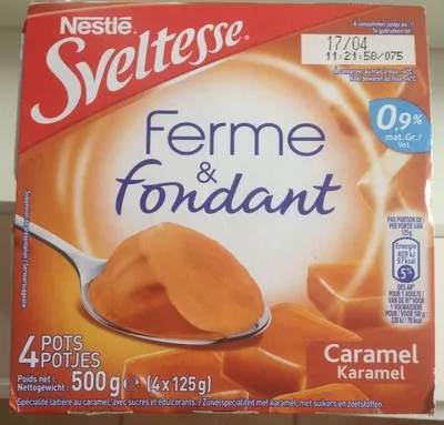 Ferme et fondant caramel Nestlé, Sveltesse 500 g (4 x 125 g), code 8410100186627