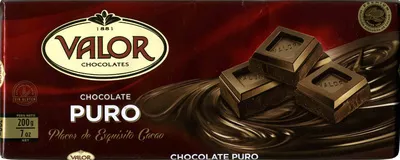 Chocolate Valor Puro Valor 200 g, code 8410109000016