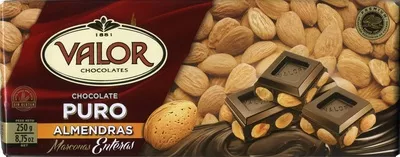 Chocolate puro con almendras Valor 250 g, code 8410109000085