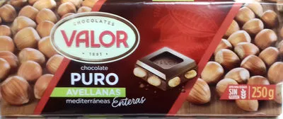 Chocolate puro avellanas 52% cacao Valor 250 g, code 8410109000115