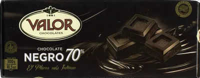 Tableta de chocolate negro 70% cacao Valor 300 g, code 8410109000542