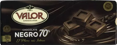 Tableta de chocolate negro 70% cacao Valor 200 g, code 8410109005110