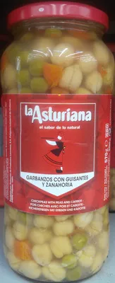 Garbanzos con guisantes y zanahoria La Asturiana 570 g, code 8410133139515