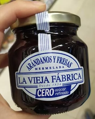 Mermelada de arándanos y fresa cero azúcar La Vieja Fabrica 280 gr, code 8410134023851