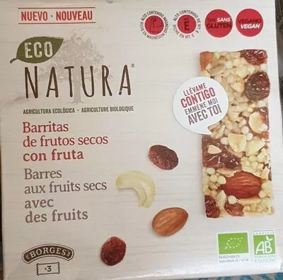 Eco Natura barritas de frutos secos con fruta  , code 8410148507910