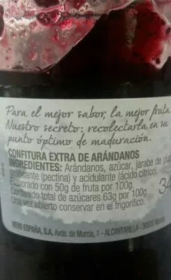 Mermelada de arándanos Hero , code 8410175011350