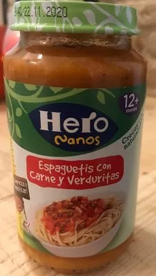 Espaguetis con carne y verduritas Hero Nanos , code 8410175042286