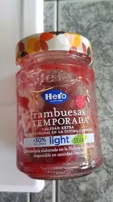 Mermelada Frambuesa Light de Temporada Hero 335 g, code 8410175043481