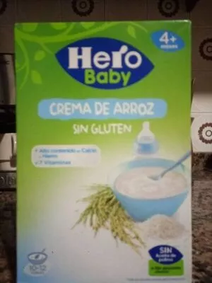 Crema de arroz sin gluten Hero baby , code 8410175048929