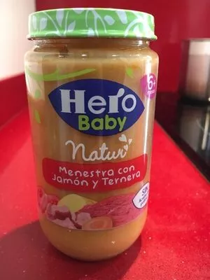 Natur menestra con jamón y ternera Hero baby 235 g, code 8410175056566