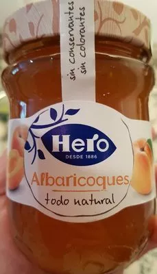 Todo natural confitura de albaricoques Hero 345g, code 8410175069337