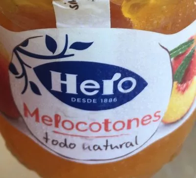 Todo natural confitura de melocotón Hero , code 8410175069344