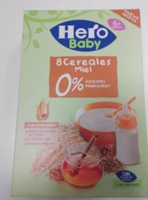 8 cereales miel 0% Hero Baby , code 8410175073747