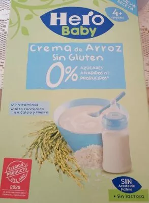 Crema de arroz sin gluten 0% Hero Baby , code 8410175073792