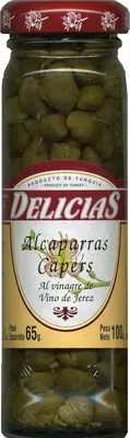 Alcaparras surfines frasco 65 g Delicias 100 g (neto), 65 g (escurrido, 106 ml, code 8410182020055