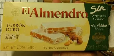 Turron Duro Sin Azucares anadidos El Almendro 200 g e, code 8410223902067