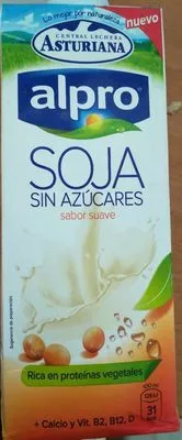 Soja sin azucar Alpro, Central Lechera Asturiana 1l, code 8410297161940