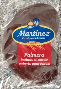 Palmera bañada al cacao Martínez 80 g, code 8410303036392