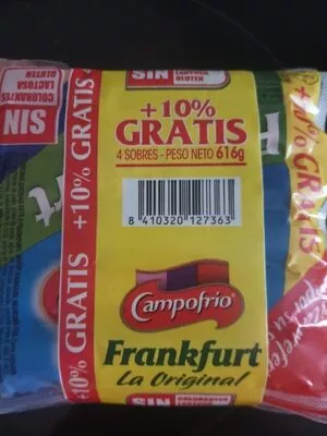 Salchichas frankfurt original Campofrío 140 g, code 8410320127363