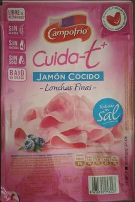 Cuida-t+ jamón cocido bajo grasa lonchas finas Campofrio , code 8410320258227