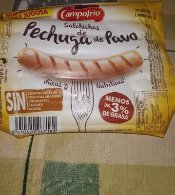 Salchichas de pechuga de pavo Campofrio , code 8410320267182