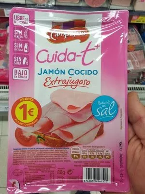 Jamón cocido extrajugoso Campofrío 80 g, code 8410320267557