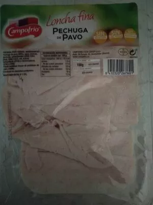 Pechuga de Pavo Loncha Fina Campofrío 150 g, code 8410320267601