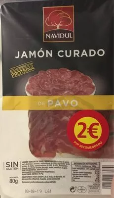 Jamon curado de pavo  80 g, code 8410320288989