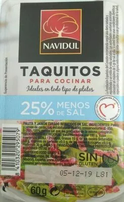 Taquitos jamón Navidul , code 8410320295079