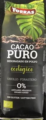 Cacao puro desgrasado en polvo Torras , code 8410342005298