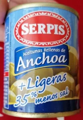 Aceitunas rellenas de anchoa Serpis , code 8410344111256