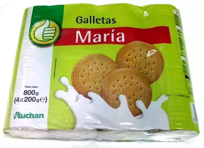 Galletas Maria Auchan 800 g (4 x 200 g), code 8410376037944